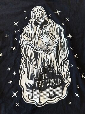 Warren Lotas, Vs. The World Tshirt Black Grim Reaper Large Tee Graphic